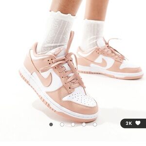 Nike Womans dunk low white rose whisper nude
